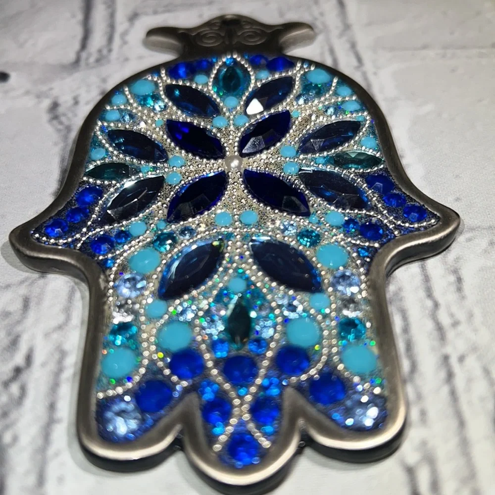 Lenox Blue Brilliance Good Luck Hamsa Wall Plaque - Picture 6 of 13